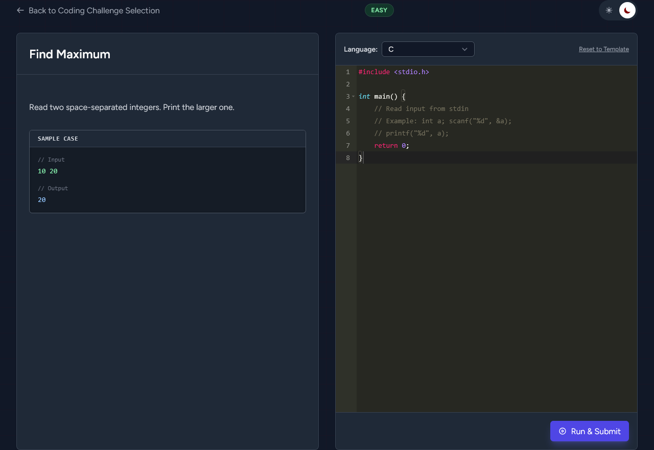 Coding Interface Dark